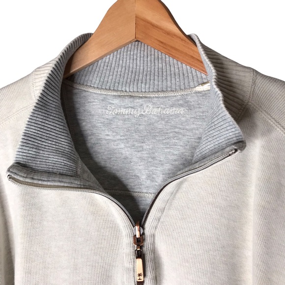 Tommy Bahama Cream Grey Reversible 1/4 Zip Sweater Pullover Long Sleeve Men’s XL - Picture 4 of 16